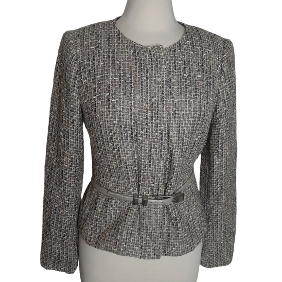 TALBOTS Tweed Jacket Zipper Front - Picture 2 of 10